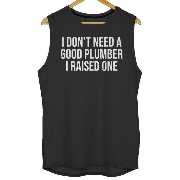 Plumber Parents Father Mother Plumbing Graduation Unisex Tank Top