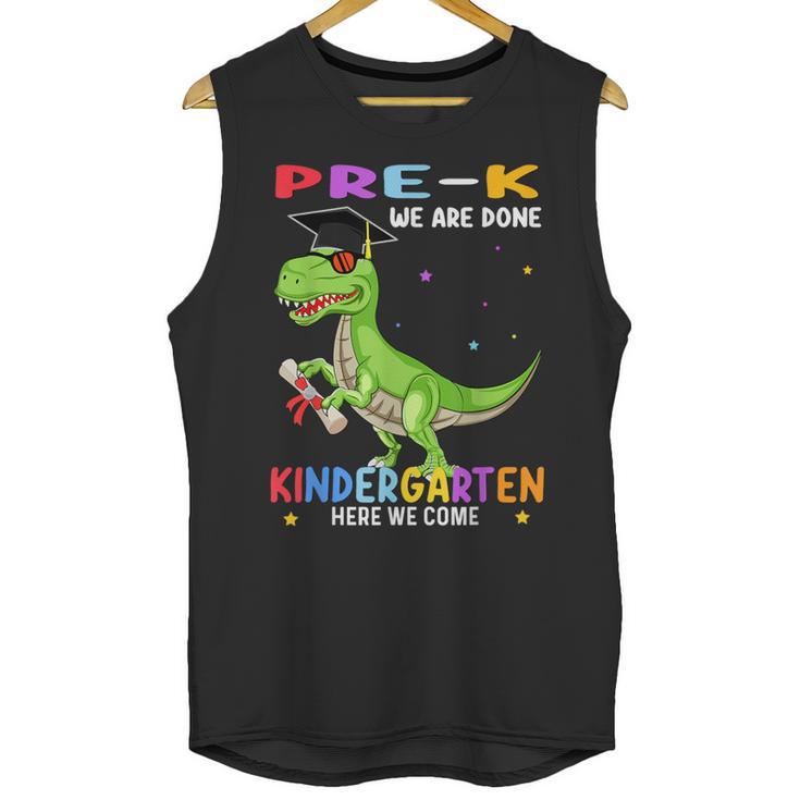 Pre k Graduation We Are Done Class 2023 Pre-k Dinosaur Boys Unisex Tank Top