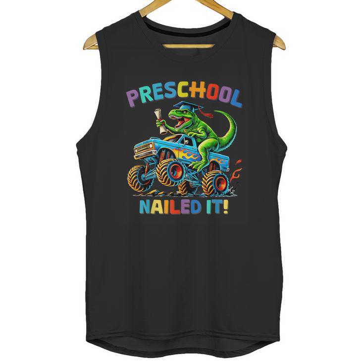 Preschool Graduation Monster Truck Dinosaur Boys Dino Tee Unisex Tank Top