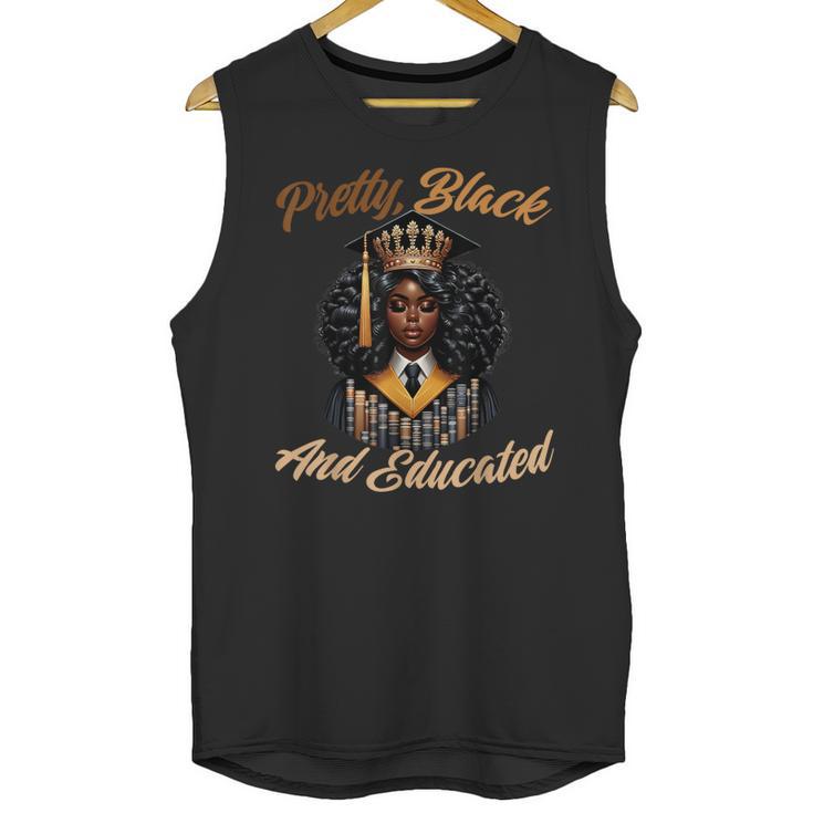 Pretty Educated African American Graduation Class 2024 Unisex Tank Top