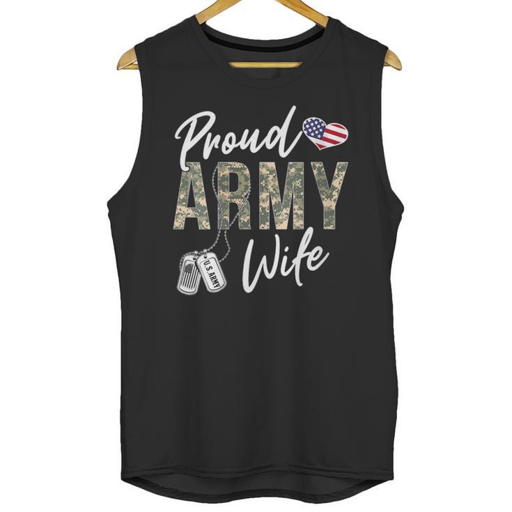 Proud Army Wife Army Graduation Wife US Army Wife Unisex Tank Top
