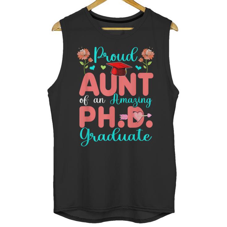 Proud Aunt Of An Amazing PhD Graduate Family Graduation Unisex Tank Top