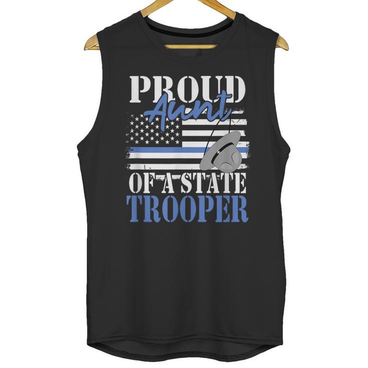 Proud Aunt Of a State Trooper Police Officer Graduation Unisex Tank Top