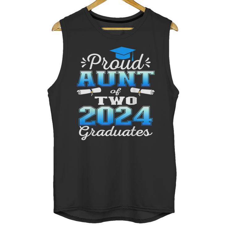 Proud Aunt Of Two 2024 Graduate Class 2024 Graduation Family Unisex Tank Top