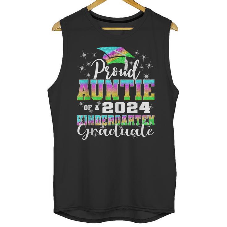 Proud Auntie Of Kindergarten Graduate 2024 Graduation Auntie Unisex Tank Top