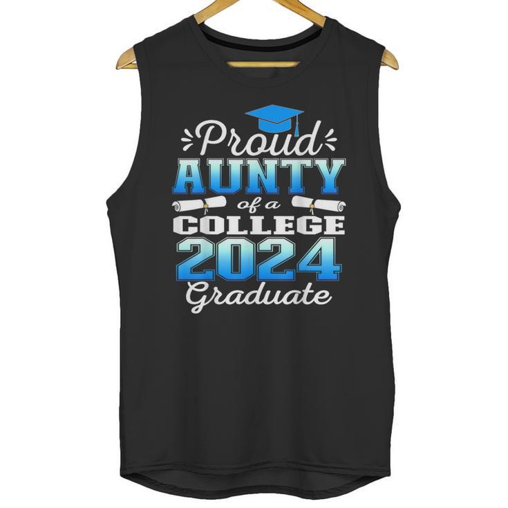 Proud Aunty Of 2024 College Graduate Family 24 Graduation Unisex Tank Top