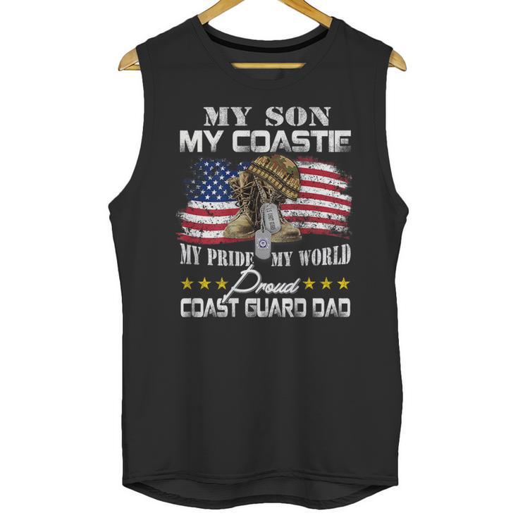 Proud Coast Guard Dad Coast Guard Graduation Dad Unisex Tank Top