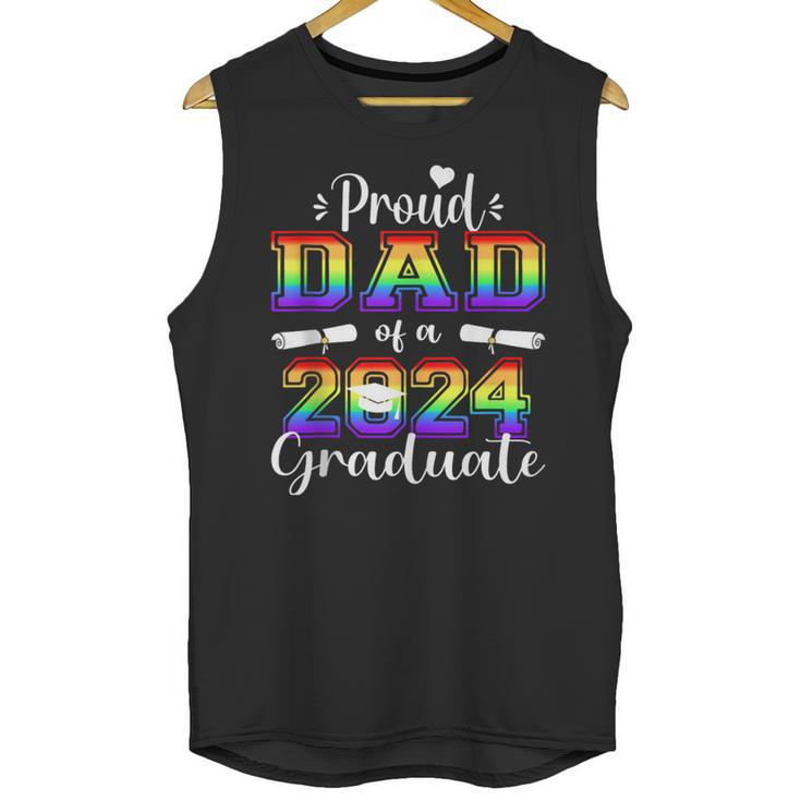 Proud Dad Of 2024 Graduate Class 2024 Graduation Family Unisex Tank Top