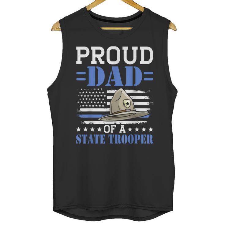 Proud Dad Of A State Trooper Police Officer Graduation Unisex Tank Top