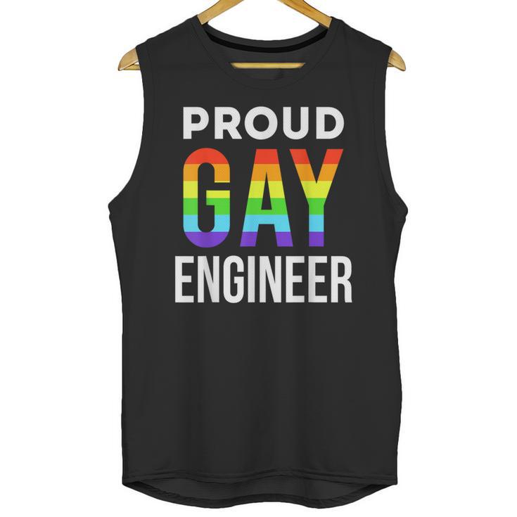 Proud Gay Engineer LGBTQ Rainbow Engineering Graduation Unisex Tank Top