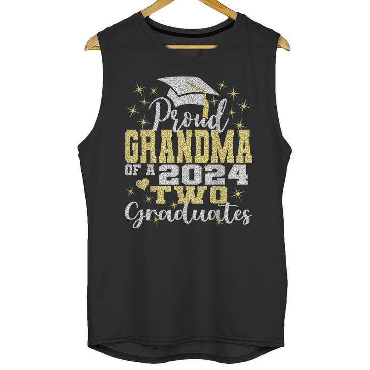 Proud Grandma Of Two 2024 Graduate Class 2024 Graduation Unisex Tank Top