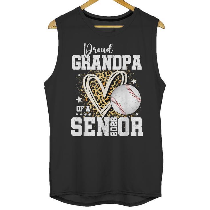 Proud Grandpa Of A 2026 Senior Baseball Graduation Leopard Unisex Tank Top