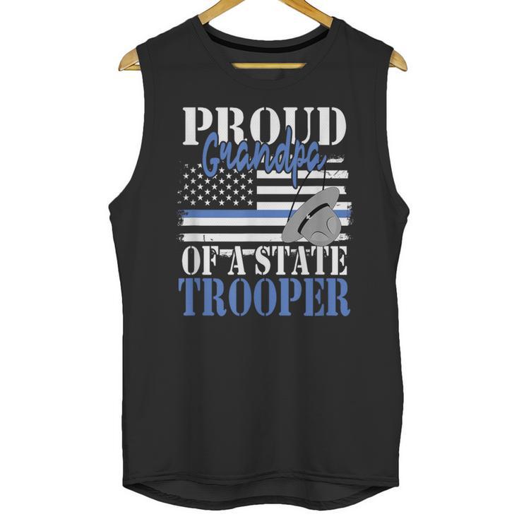 Proud Grandpa Of a State Trooper Police Officer Graduation Unisex Tank Top
