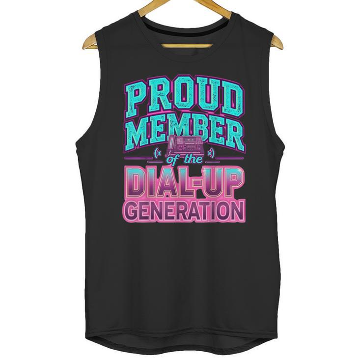 Proud Member Of The Dial Up Club Tech Nostalgia Top Unisex Tank Top