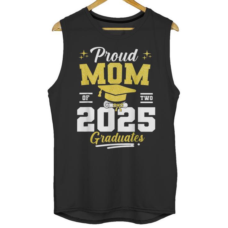 Proud Mom Of Two Class Of 2025 Graduates Twins Graduation Unisex Tank Top
