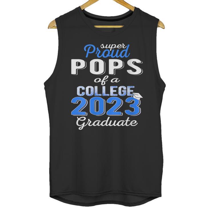 Proud Pops Of 2023 College Graduate Family 23 Graduation Unisex Tank Top