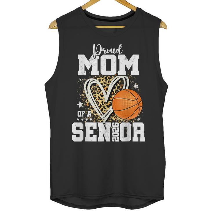 Proud Senior Mom Class Of 2026 Basketball Graduation Leopard Unisex Tank Top