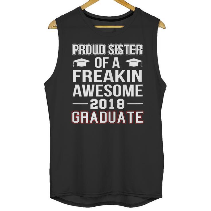 Proud Sister Of A 2018 Graduate Senior Graduation T Shirt Unisex Tank Top