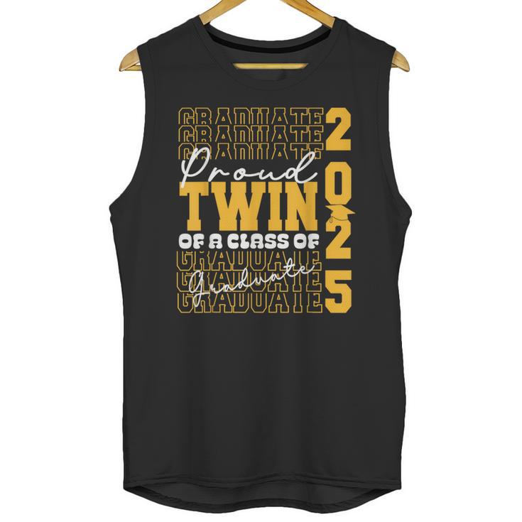 Proud Twin Of a 2025 Graduate Grad Prom Graduation Squad 25 Unisex Tank Top