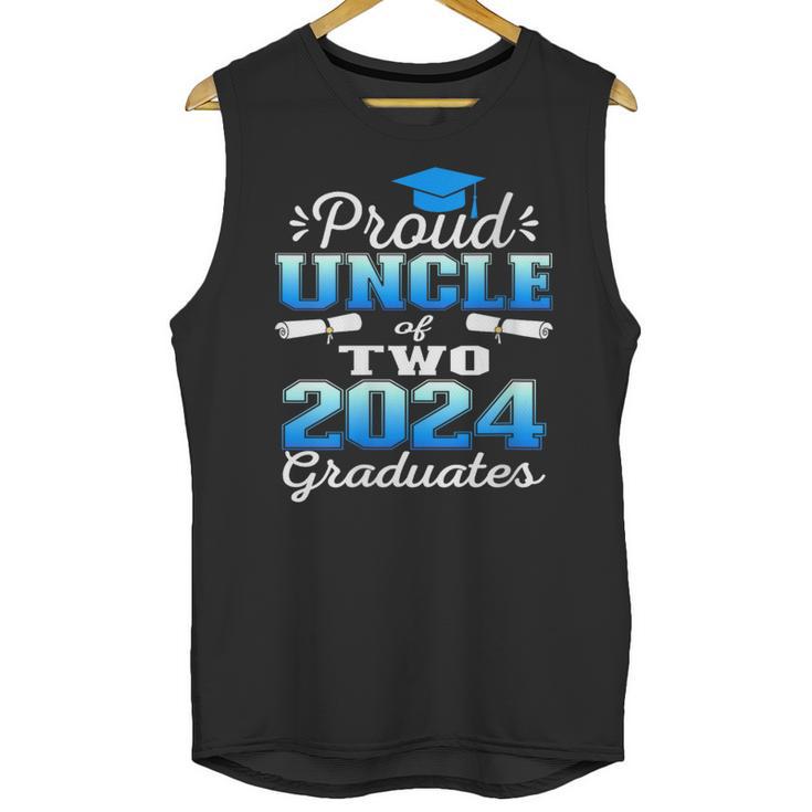 Proud Uncle Of Two 2024 Graduate Class 2024 Graduation Unisex Tank Top