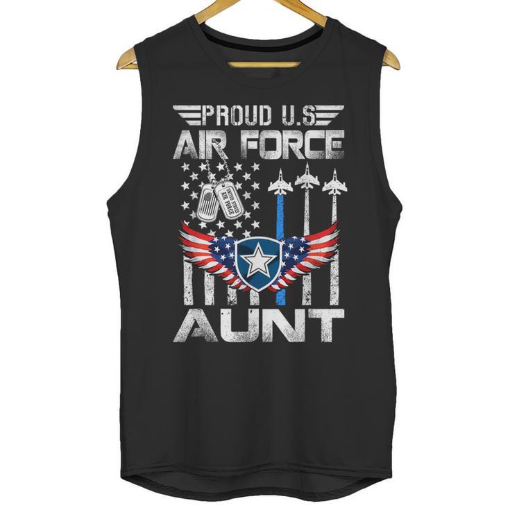 Proud US Air Force Aunt Flag Air Force Graduation Aunt Tee Unisex Tank Top