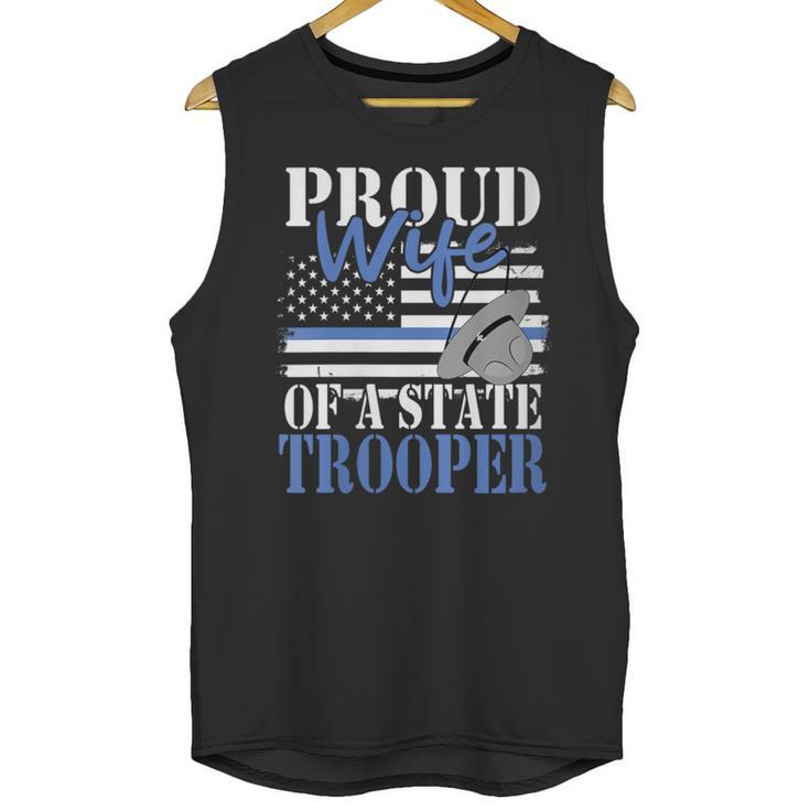 Proud Wife Of a State Trooper Police Officer Graduation Unisex Tank Top