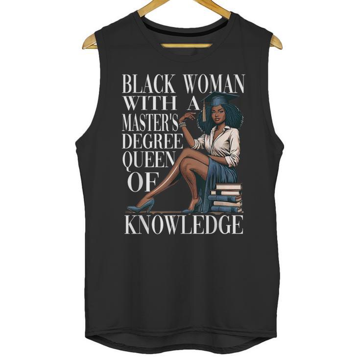Queen Masters Degree Graduation Educated Melanin Grad Unisex Tank Top