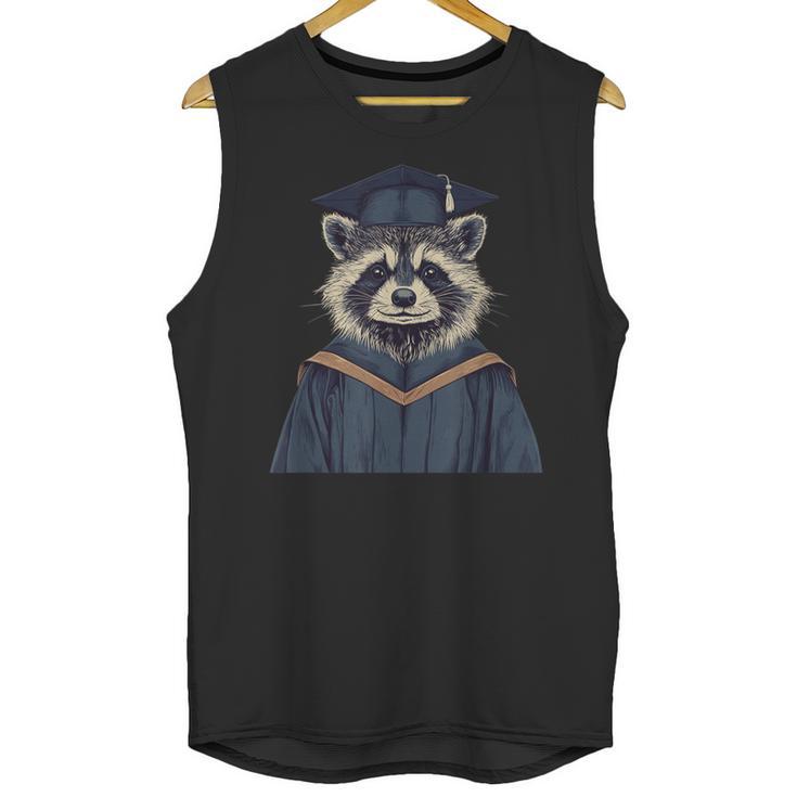 Raccoon Graduation Unisex Tank Top