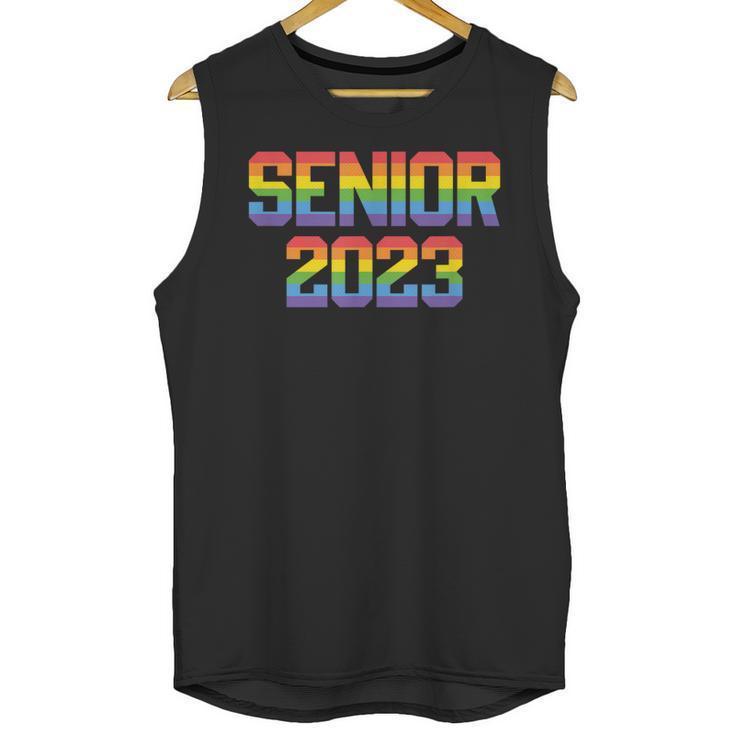 Rainbow LGBT Pride Senior 2023 Graduation Unisex Tank Top