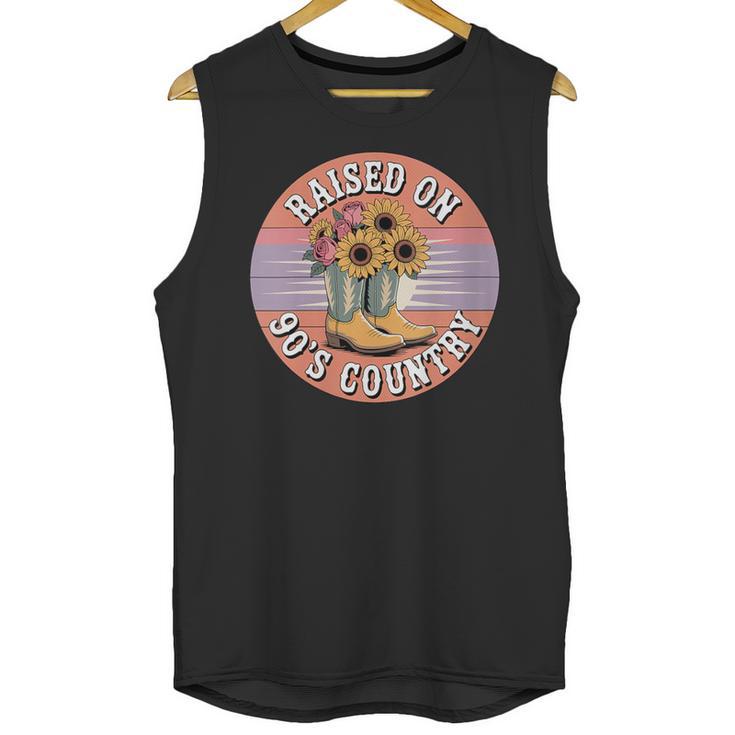 Raised On 90’s Country Women Retro Western Music Nostalgia Unisex Tank Top