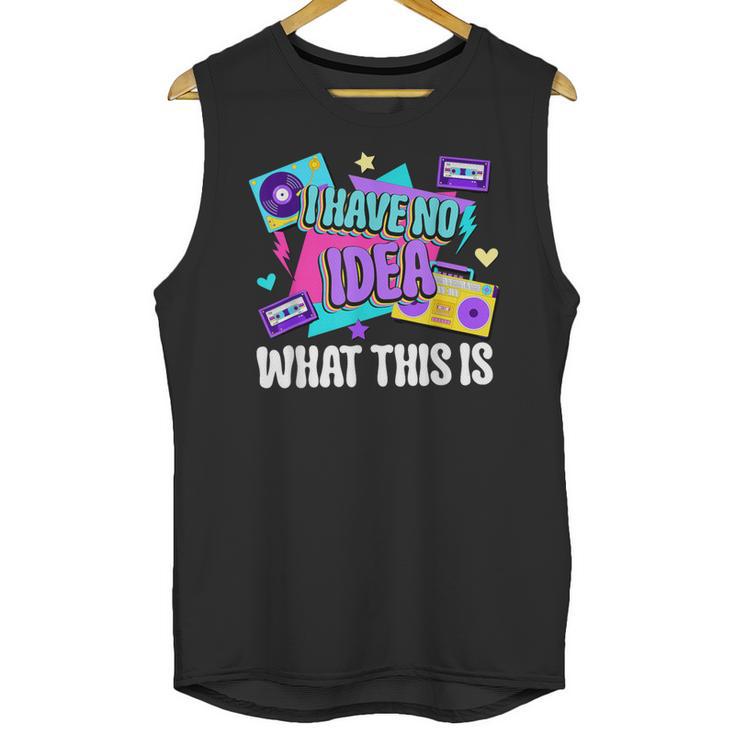 Retro 80s Style 90s Pop Fashion Nostalgia Eighties Music Unisex Tank Top