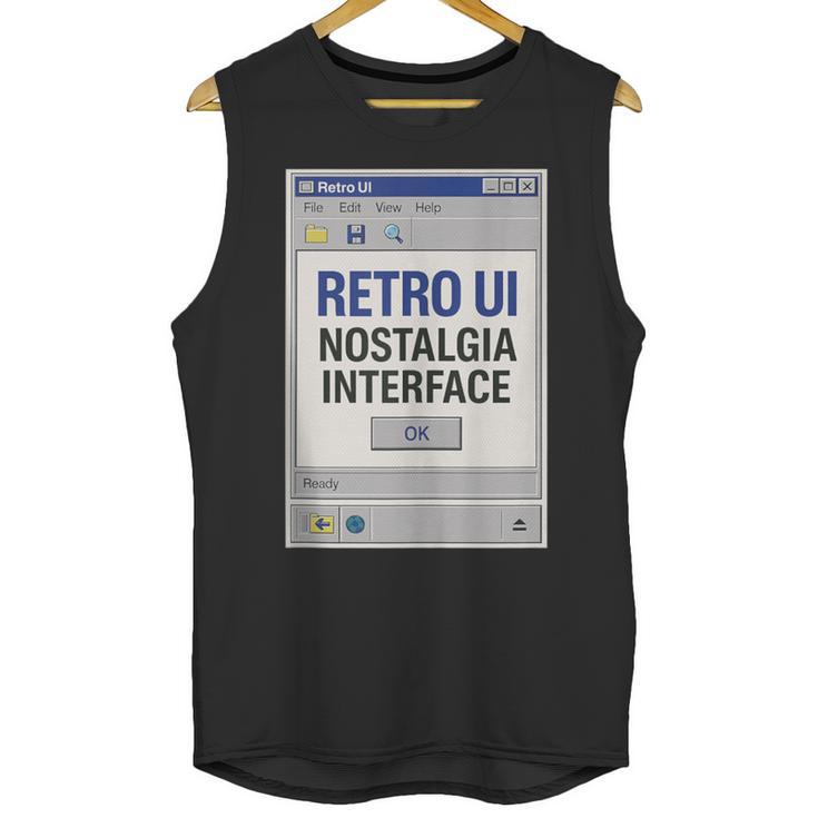 Retro Computer Dialog Box 90s Desktop Interface Nostalgia Unisex Tank Top
