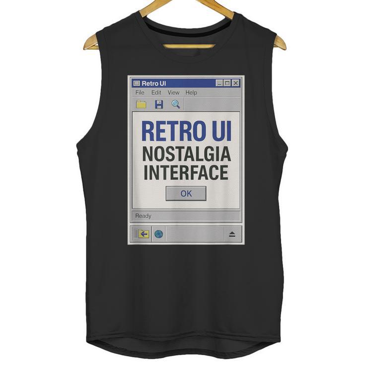 Retro Computer Dialog Box 90s Desktop Interface Nostalgia Unisex Tank Top