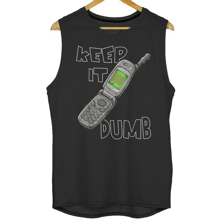 Retro Dumb Flip Phone Vintage 90s Y2K Tech Nostalgia Unisex Tank Top