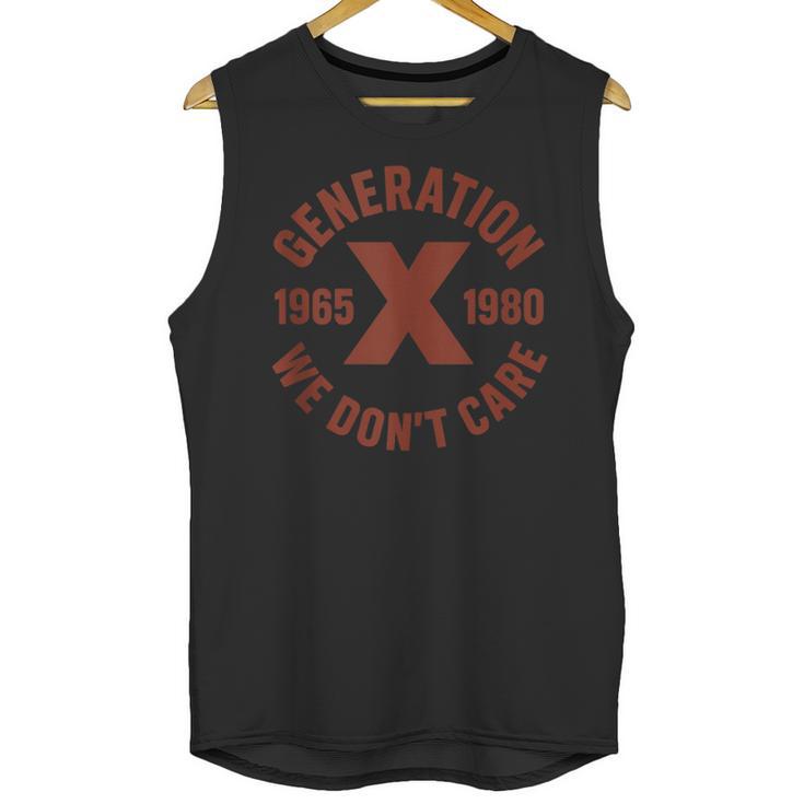 Retro Gen X 1965-1980 Sarcastic Nostalgia Graphic Unisex Tank Top