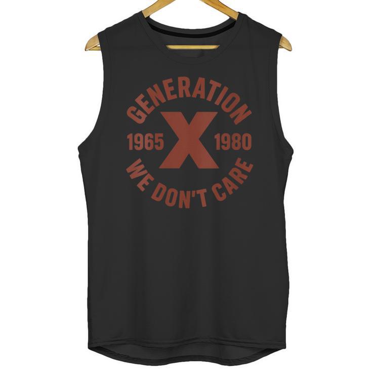 Retro Gen X 1965-1980 Sarcastic Nostalgia Graphic Unisex Tank Top