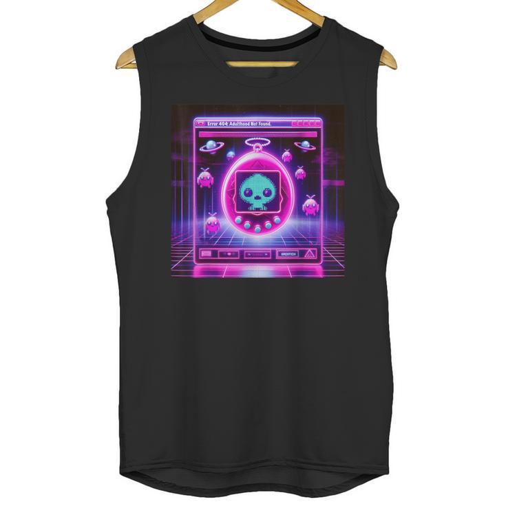 Retro Nostalgia Vaporwave- Error 404 Unisex Tank Top