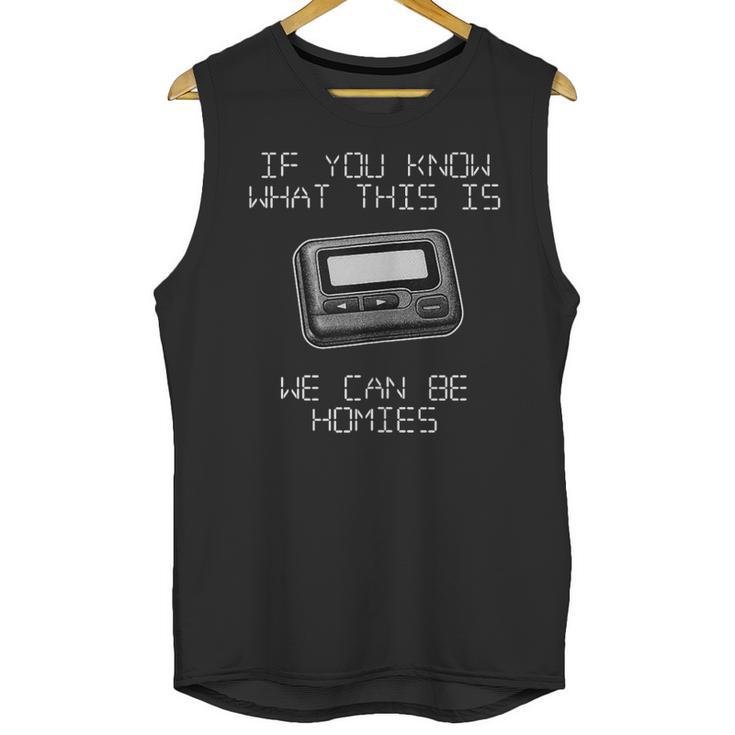 Retro Pager 90s Nostalgia Unisex Tank Top