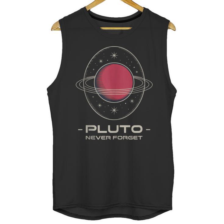 Retro Pluto Never Forget Classic Planet Pluto Nostalgia Unisex Tank Top