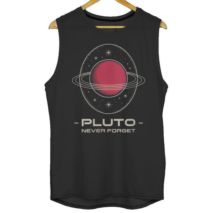 Retro Pluto Never Forget Classic Planet Pluto Nostalgia Unisex Tank Top