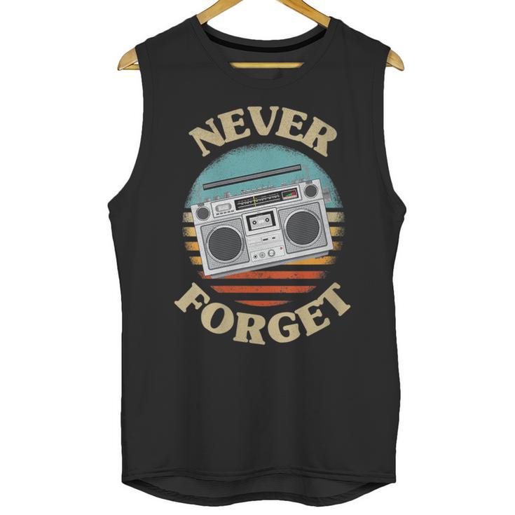 Retro Radio Never Forget Nostalgia Vintage Unisex Tank Top