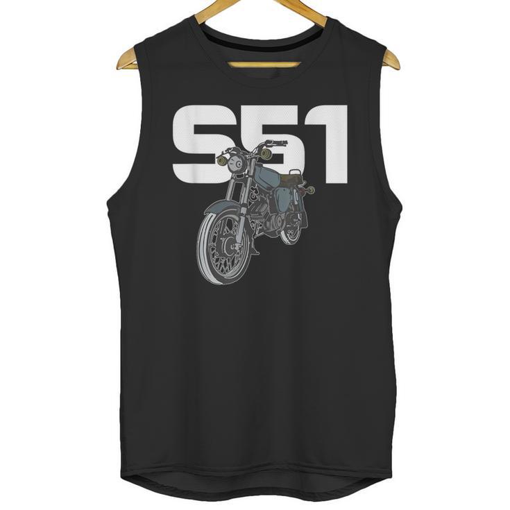 Retro Simme Moped Nostalgia Eastern Block Schwalbe Driver DDR Unisex Tank Top