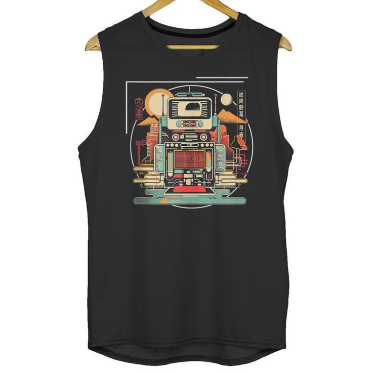 Retro Tech Stack 80s 90s Nostalgia Analog Devices Unisex Tank Top