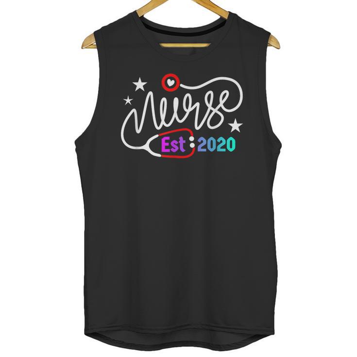 RN New Nurse Est 2020 Cute Nursing School Graduation 2K20 Unisex Tank Top