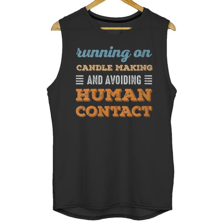 Running On Candle Making Social Introvert Humor Vintage Unisex Tank Top