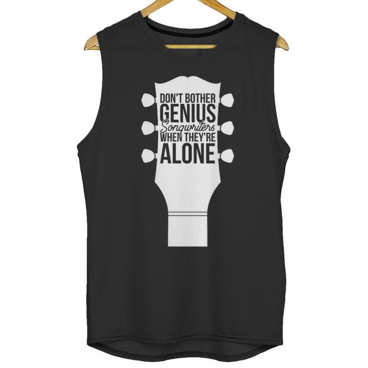 Sarcastic Jokes Genius Songwriters Are Introvert Guitarist Unisex Tank Top