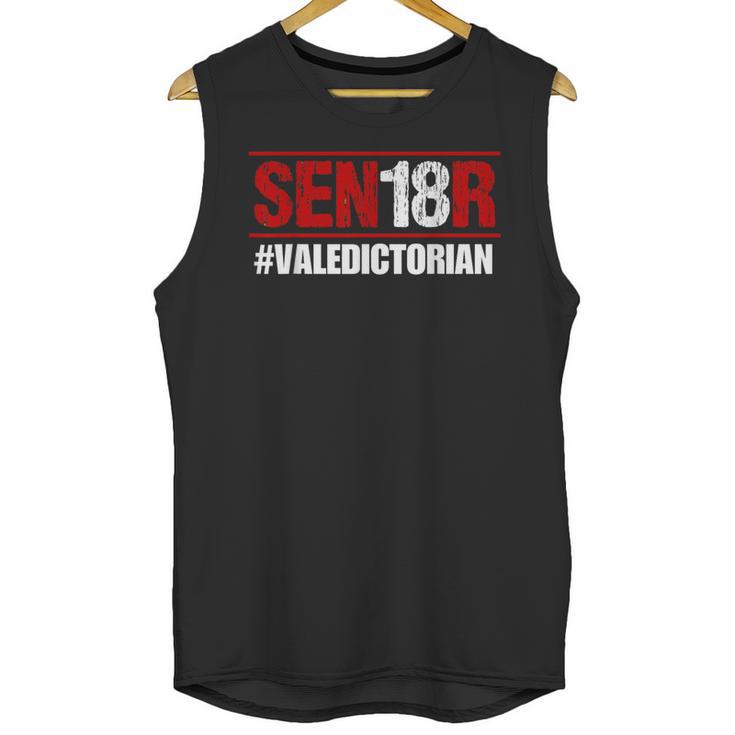 Senior 2018 Valedictorian School Colors Graduation Unisex Tank Top