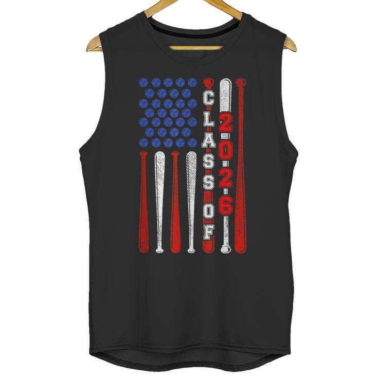 Senior 2026 Baseball American Flag Class Of 2026 Graduation Unisex Tank Top