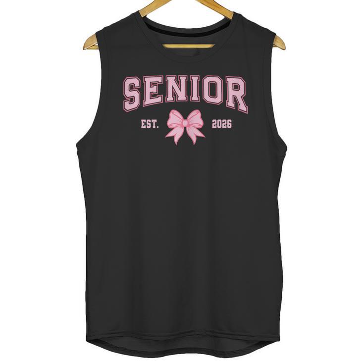 Senior 2026 Class Of 2026 Coquette Pink Bow Graduation 2026 Unisex Tank Top