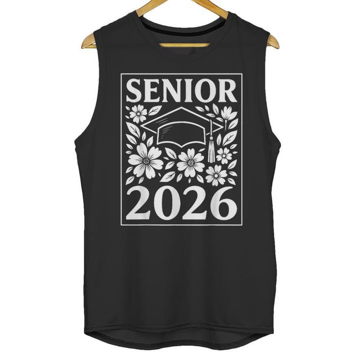 Senior 2026 Floral Flowers Class Of 2026 Graduation Kids Unisex Tank Top